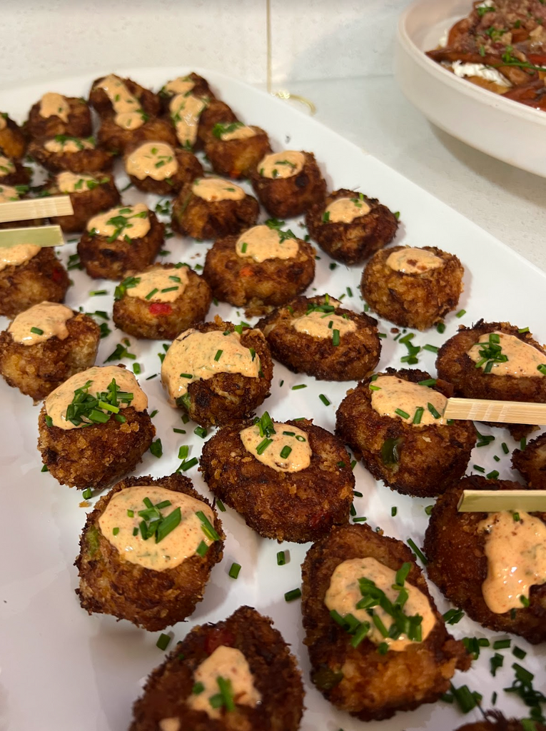 Table & Thyme Business Lunch Catering mini crab cakes