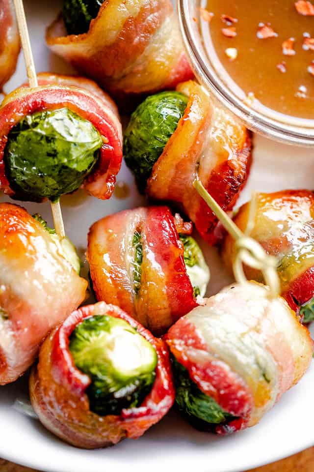 maple bacon wrapped brussel sprouts How to Make the Perfect Thanksgiving Dinner in 2021