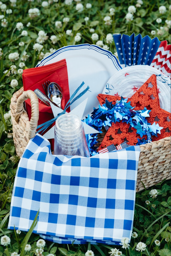 Table & Thyme's 4th of July Grill Out Package tablescape decor basket