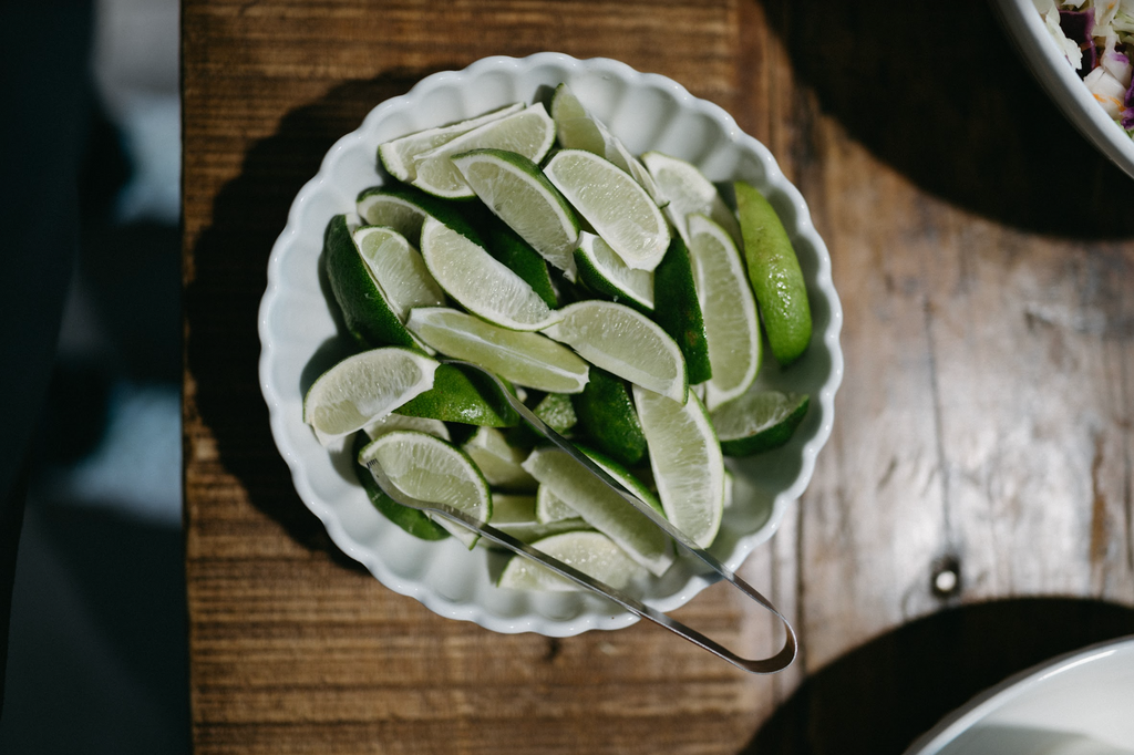Host a Work Lunch The Right Way with Table & Thyme sliced limes