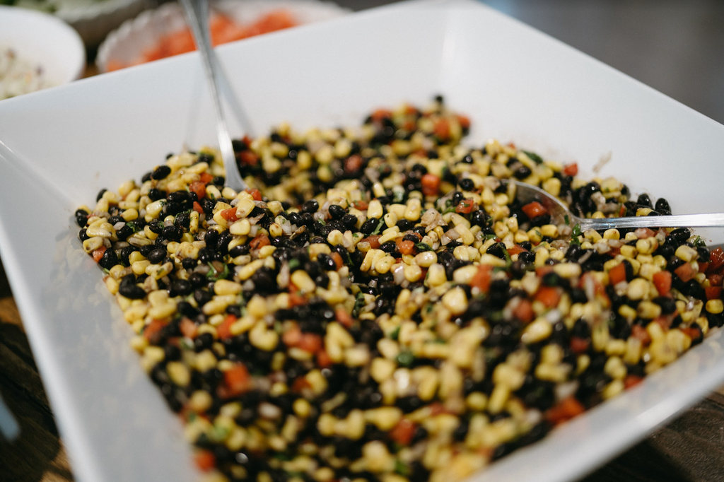 Host a Work Lunch The Right Way with Table & Thyme black bean corn salsa