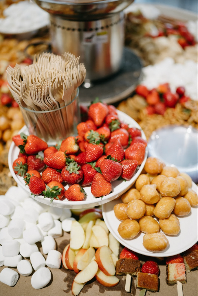 Host a Work Lunch The Right Way with Table & Thyme dessert table