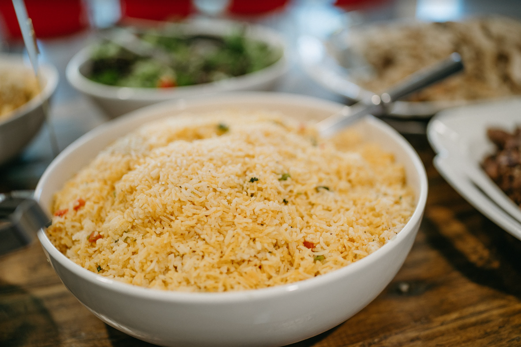 Host a Work Lunch The Right Way with Table & Thyme jasmine rice