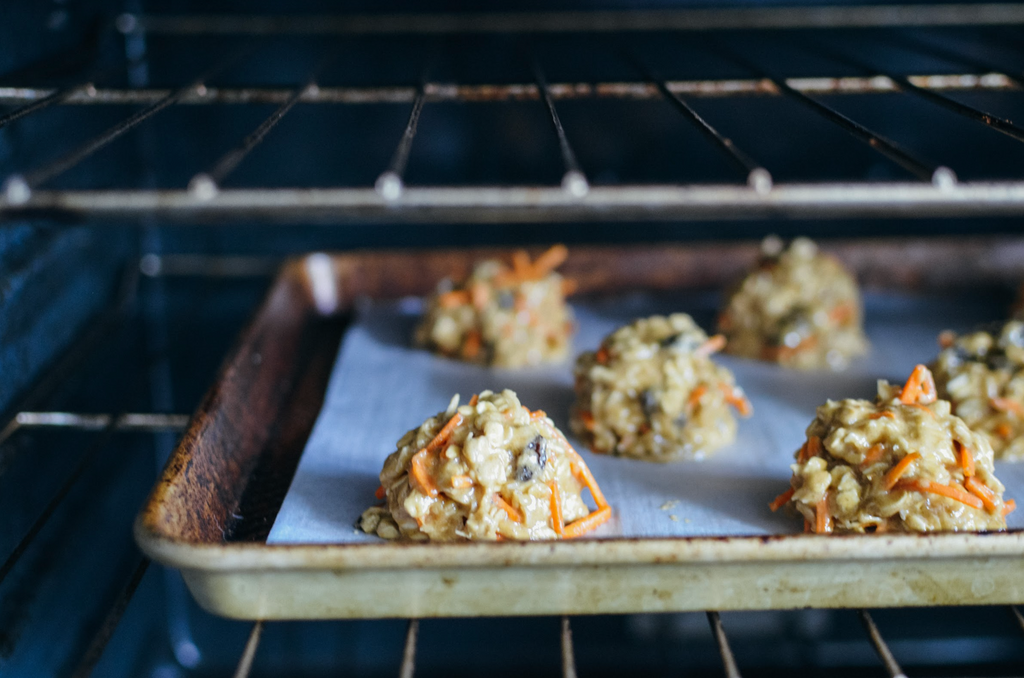 Carrot Cake Cookies with Cream Cheese Glaze uncooked cookies