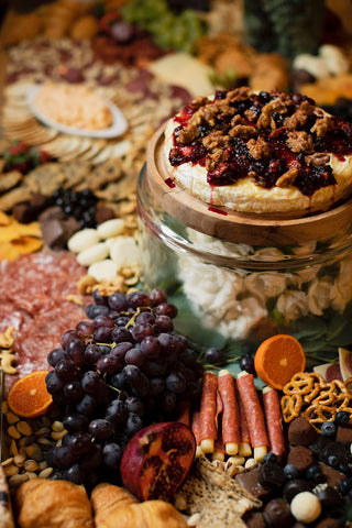 berries and pecans baked brie