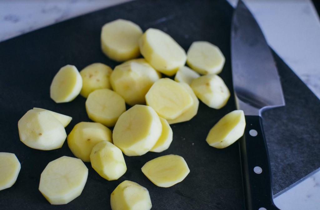 rosemary garlic melting potatoes recipe sliced potato rounds