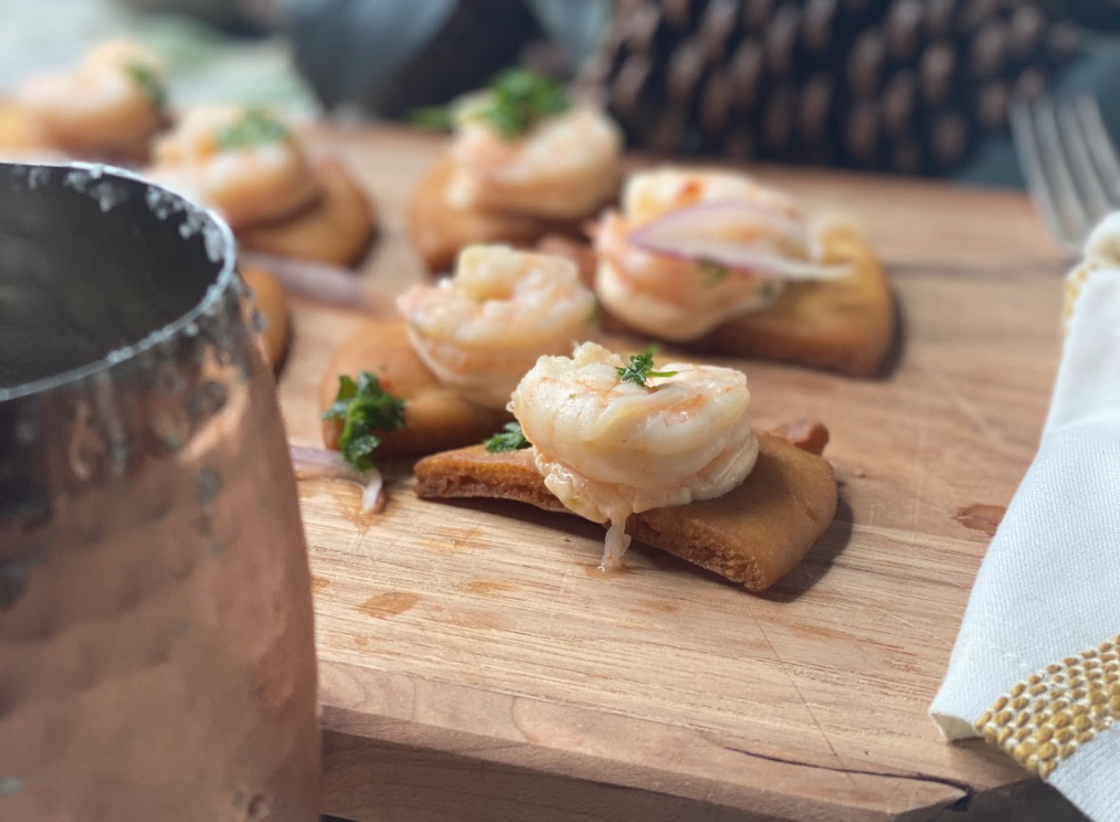 A Timeless Appetizer: Cream Cheese and Pepper Jelly Shrimp and Pita Crisps to Welcome the New Year