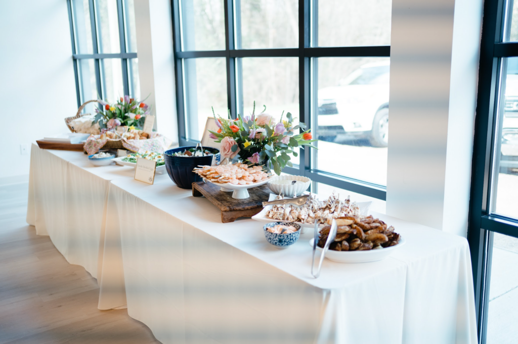 event planning workshop catering table