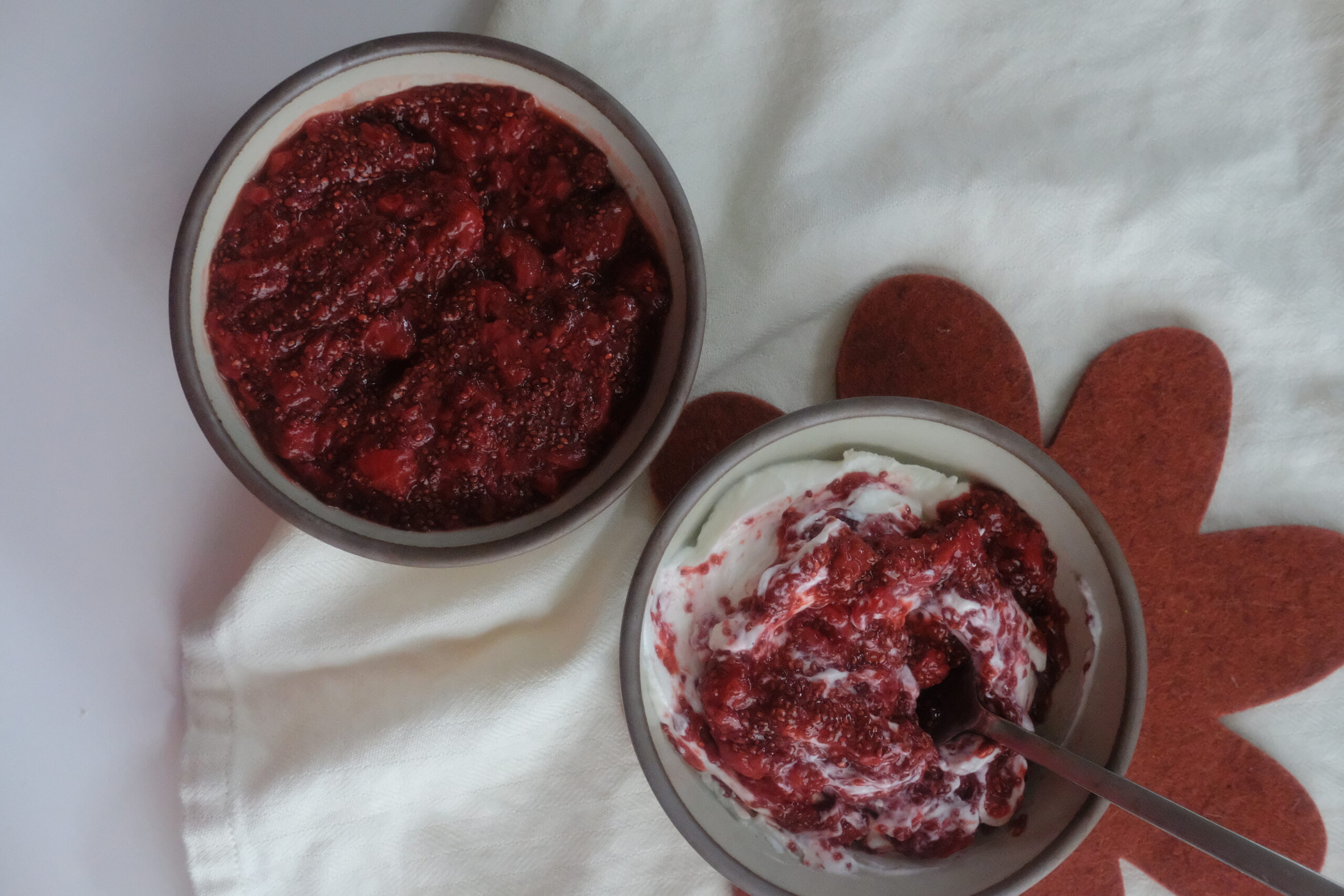 Enjoy this jam atop warm biscuits, yogurt, sandwiches or anything your heart desires.